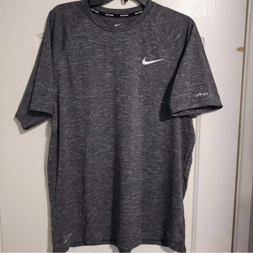 Men's Hydroguard Dri-FIT Stretch UPF 40+ Heather Rash Guard XL Nike